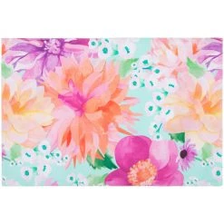 Maxwell And Williams Teas And Cs Dahlia Daze Cotton Placemat 45x30cm Sky