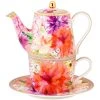 Maxwell And Williams Teas And Cs Dahlia Daze Tea For One With Infuser 340ML Pink Gift Boxed -Glasshouse Fragrances shop Maxwell Williams Teas Cs Dahlia Matchbox HV0353 1024x1024