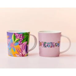 Alternative view of Maxwell And Williams Kasey Rainbow Be Fierce Mug Set Of 2 380ML Courageous Gift Boxed