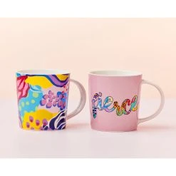 Maxwell And Williams Kasey Rainbow Be Fierce Mug Set Of 2 380ML Fierce Gift Boxed -Glasshouse Fragrances shop Maxwell Williams KaseyRainbow BeFierce Mugs Fierce DB 1024x1024