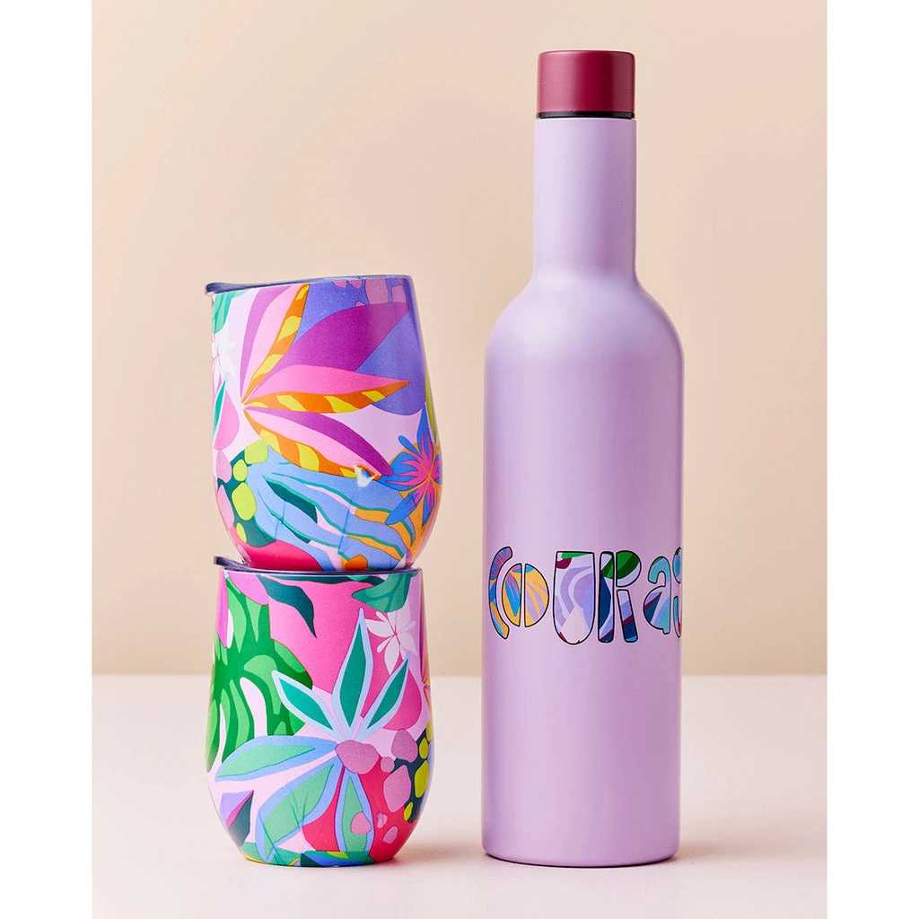 Maxwell And Williams Kasey Rainbow Be Fierce Double Wall Insulated Wine Set Courageous 3pc Gift Boxed 4 Maxwell And Williams Kasey Rainbow Be Fierce Double Wall Insulated Wine Set Courageous 3pc Gift Boxed - Image 2