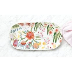 Alternative view of Maxwell And Williams Royal Botanic Gardens Native Blooms Oval Platter 33x17.5cm Gift Boxed