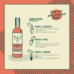 Mr Consistent Bloody Mary Premium Cocktail Mixer - 6 Serves -Glasshouse Fragrances shop Mr Consistent Cocktail Mixers Barware Matchbox MrConsistentBloodyMaryMixerInformation 1024x1024