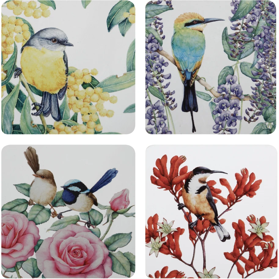 Maxwell And Williams Royal Botanic Gardens - Garden Friends Cork Back Coaster 10.5cm Set Of 4 Assorted Gift Boxed 3 Maxwell And Williams Royal Botanic Gardens - Garden Friends Cork Back Coaster 10.5cm Set Of 4 Assorted Gift Boxed