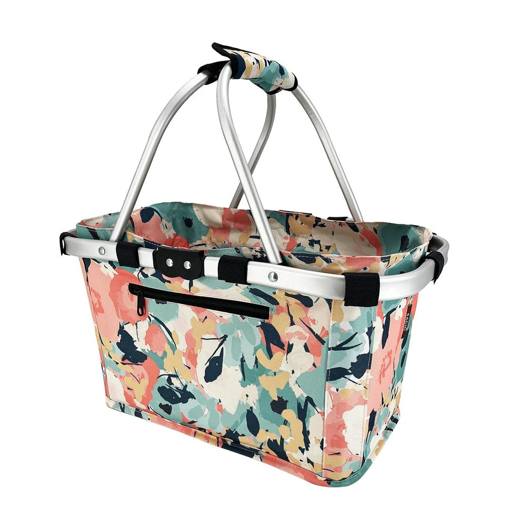 Sachi Two Handle Carry Basket Pastel Blooms 4 Sachi Two Handle Carry Basket Pastel Blooms - Image 2