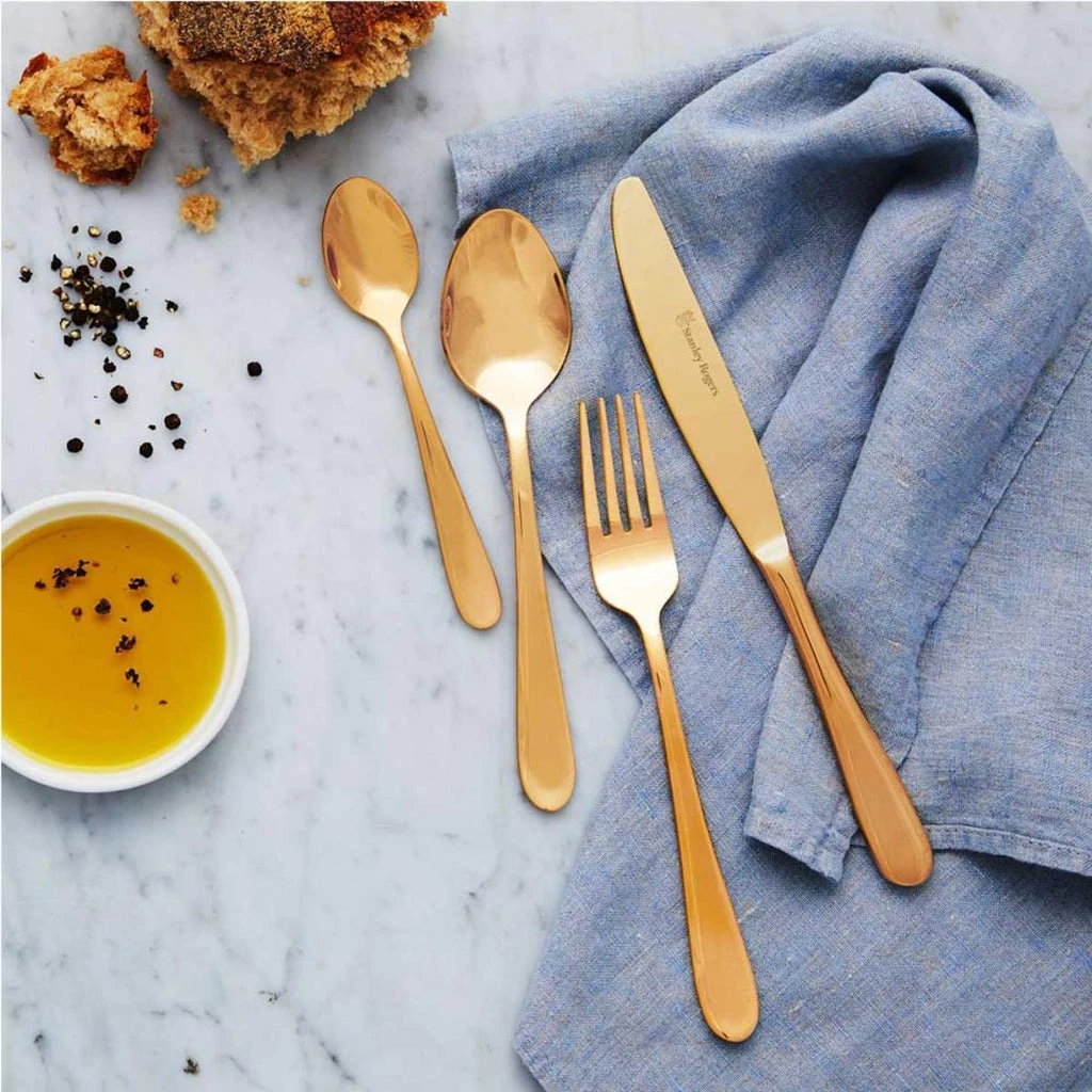 Stanley Rogers Albany 16 Piece Cutlery Set Gold 4 Stanley Rogers Albany 16 Piece Cutlery Set Gold - Image 2