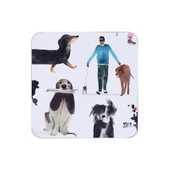 Maxwell And Williams Marc Martin BFF Cork Back Coaster 10.5cm Set Of 4 Gift Boxed