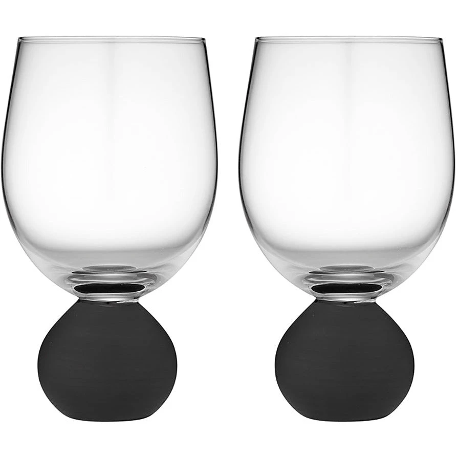 TEMPA Astrid Matte Black Set Of 2 Wine Glass 3 TEMPA Astrid Matte Black Set Of 2 Wine Glass