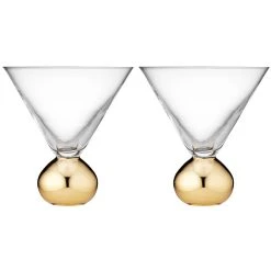 TEMPA Astrid Gold Set Of 2 Martini Glass
