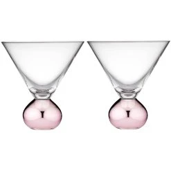 TEMPA Astrid Rose Set Of 2 Martini Glass