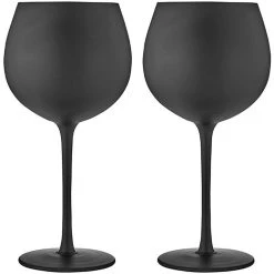 TEMPA Aurora Matte Black Set Of 2 Gin Glass