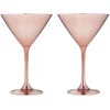 TEMPA Aurora Rose Set Of 2 Martini Glass