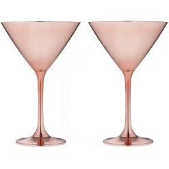 TEMPA Aurora Rose Set Of 2 Martini Glass