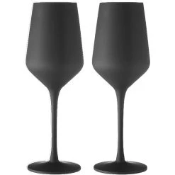 TEMPA Aurora Matte Black Set Of 2 Wine Glass