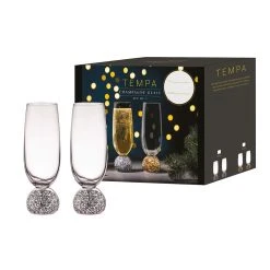 TEMPA Kiara Silver 2pk Champagne Glass -Glasshouse Fragrances shop Tempa Kiara Christmas Glassware Matchbox 897346 P 1024x1024