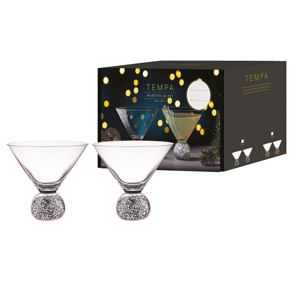 TEMPA Kiara Silver 2pk Martini Glass 6 TEMPA Kiara Silver 2pk Martini Glass - Image 4