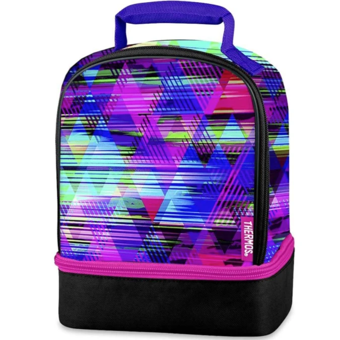 Thermos Dual Lunch Kit - Triangles Pink 3 Thermos Dual Lunch Kit - Triangles Pink