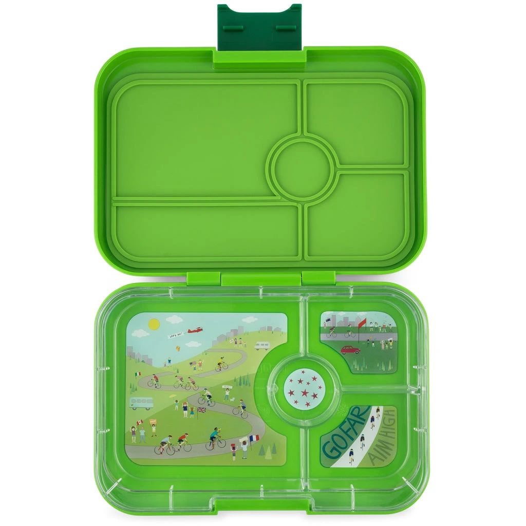 Yumbox Tapas 4 Compartment - Go Green - Bike Tray 3 Yumbox Tapas 4 Compartment - Go Green - Bike Tray