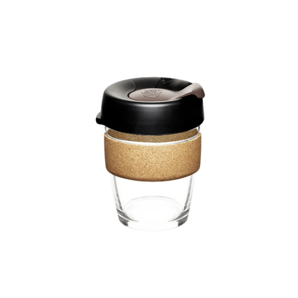 KeepCup Brew Cork 12Oz Black Lid Brown Plug 3 KeepCup Brew Cork 12Oz Black Lid Brown Plug